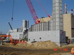 Chiller module installation on foundation